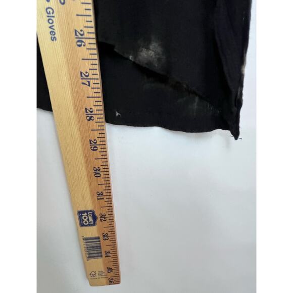 Calessa Womens Med Black Embroidered Floral Hippie Boho 3/4 Sleeve V-Neck Top - Picture 5 of 8